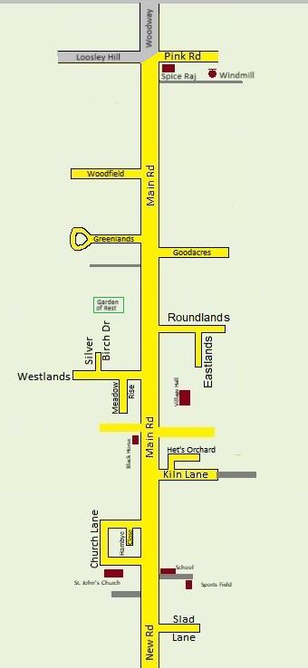 Lacey Green Street Map