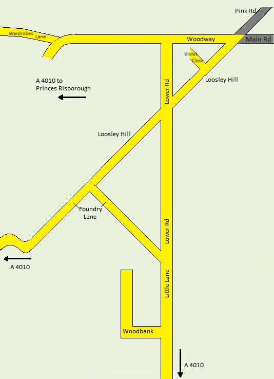 Loosley Row Street Map